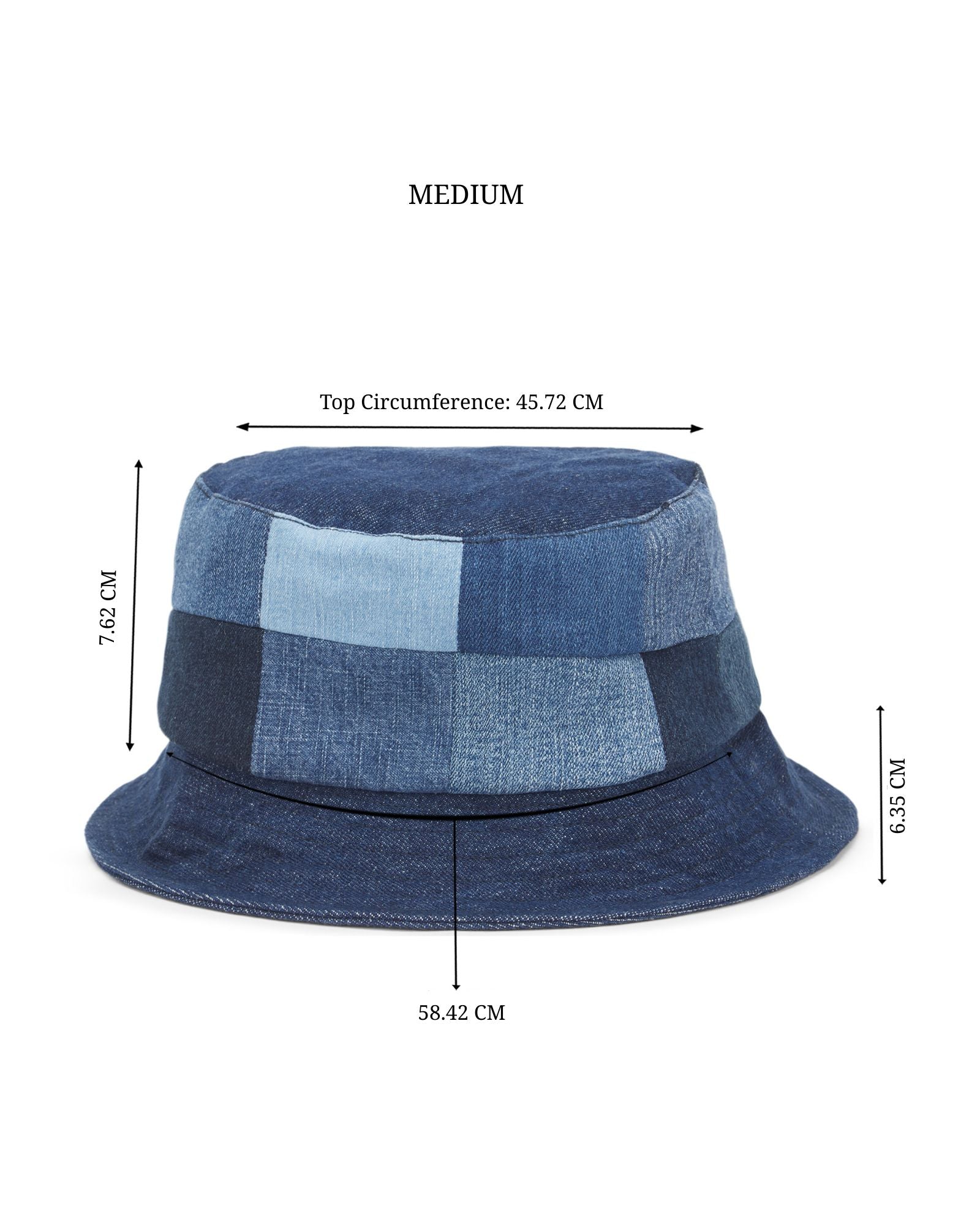 Upcycled Denim Patched Bucket Woman Hat - Dwij - 