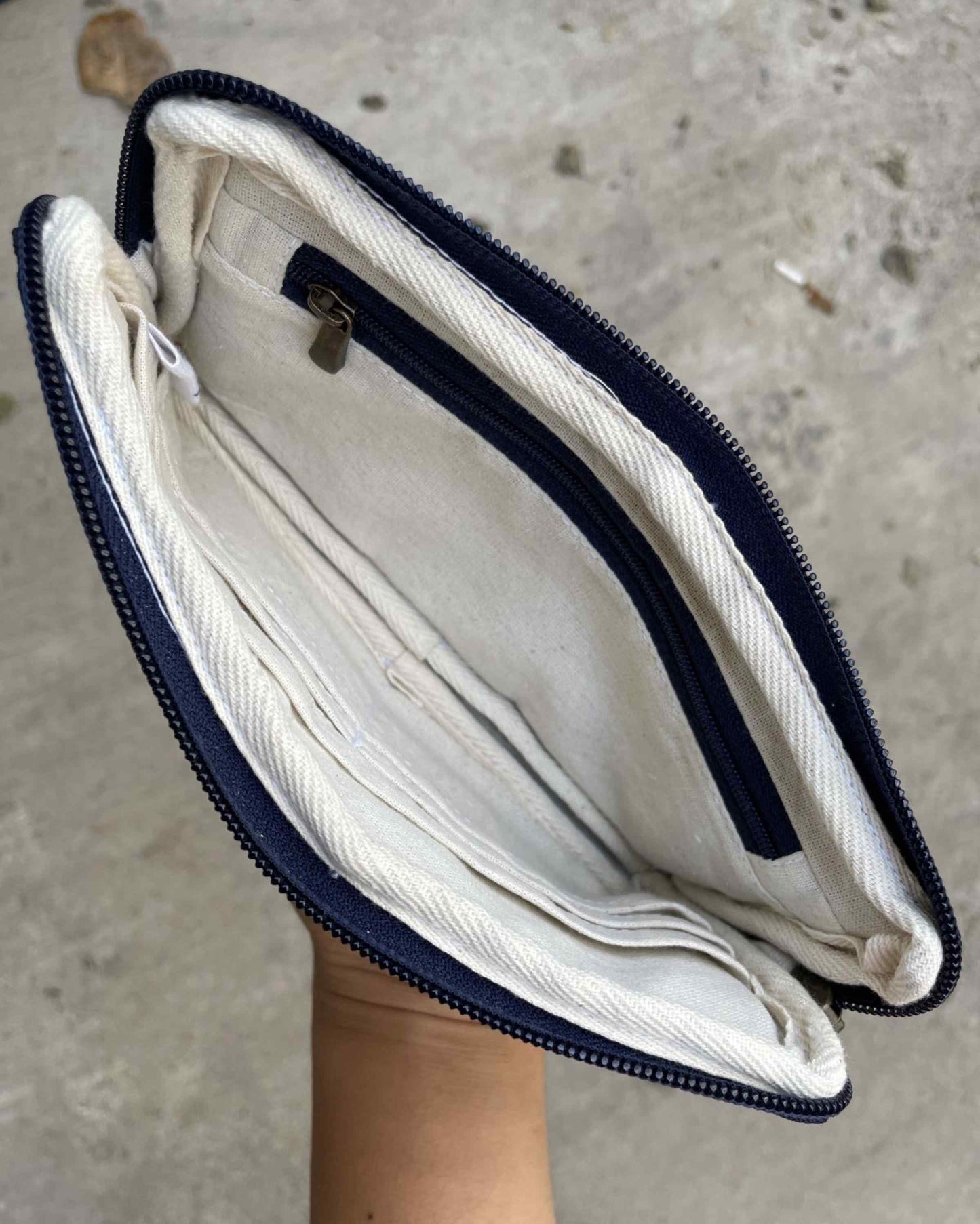 Upcycled Patched Wallet With Coin Pouch