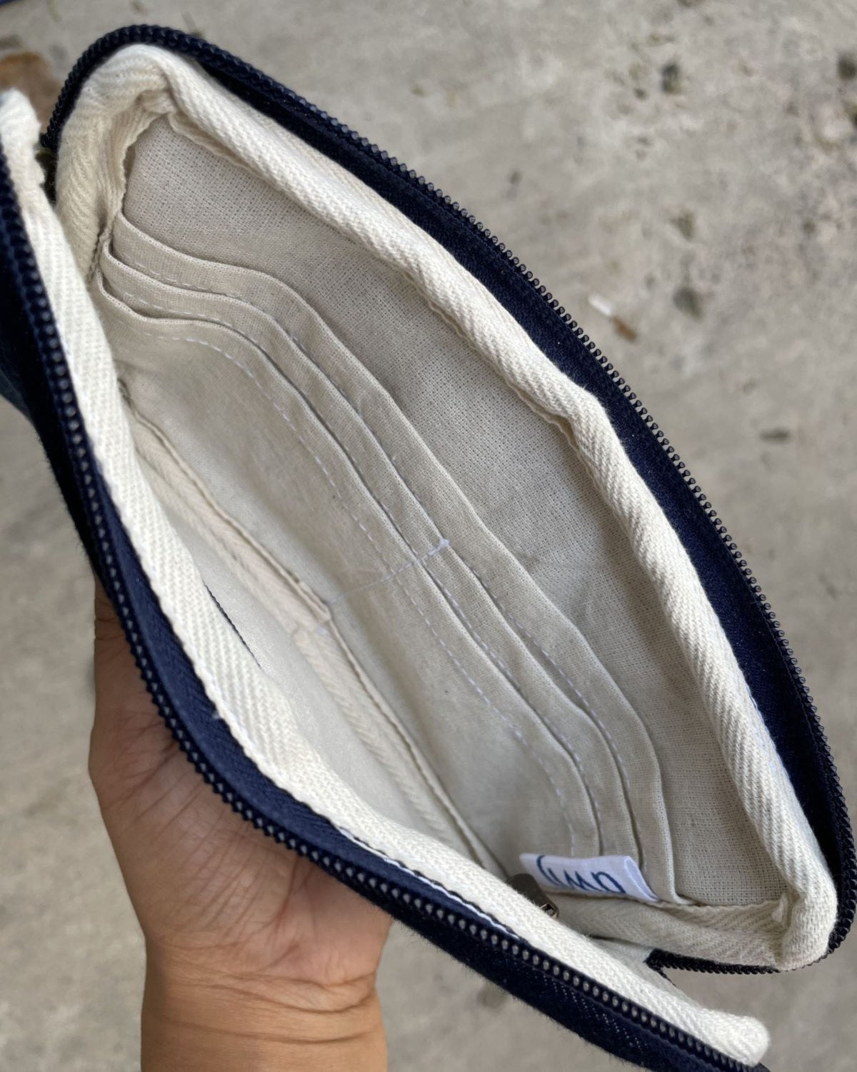 Upcycled Patched Wallet With Coin Pouch