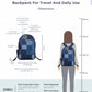 Upcycled Handcrafted Blue Random Denim & Felt Travel Backpack