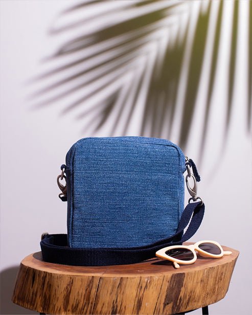 Upcycled Denim Unisex Breakfree Sling Bag - Dwij