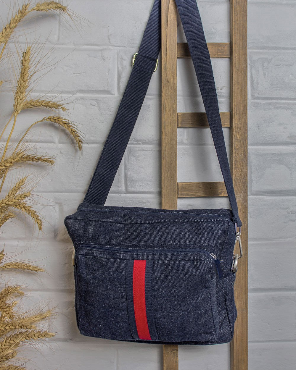 Upcycled Handcrafted Unisex Crossbody Office Sling Bag