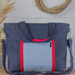 Upcycled Handcrafted Denim Jeans Blue Women's Office Tote Bag