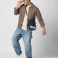 Upcycled Diagonal Striped Denim Breakfree Sling - Dwij - 