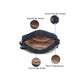 Upcycled Diagonal Striped Denim Circular sling - Dwij - 