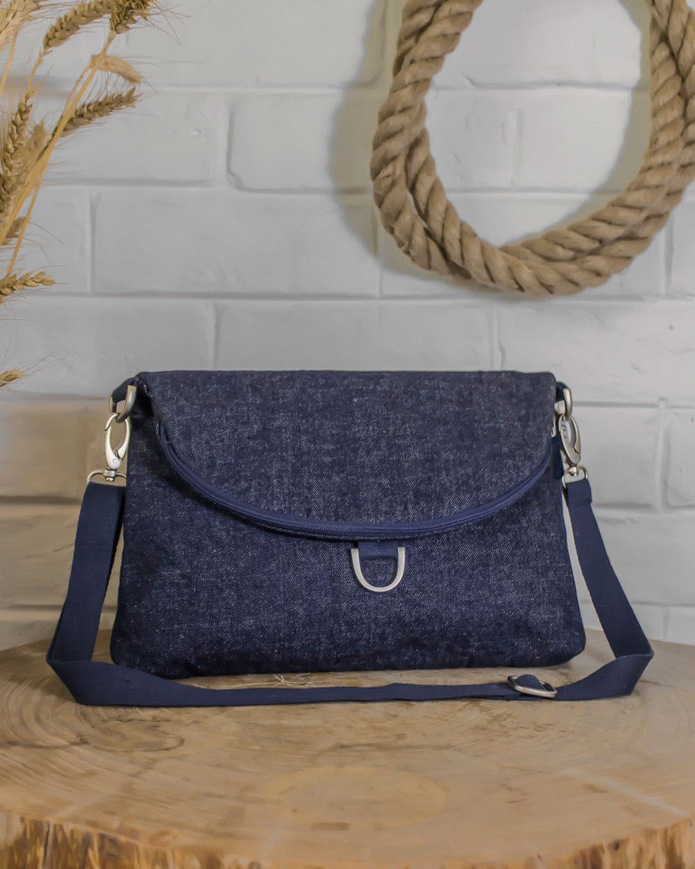 Upcycled Eco friendly Denim Jeans Blue Wonder Tote Bag - Dwij