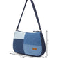 Upcycled Eco Friendly Denim Jeans Mosaic Baguette Bag - Dwij - 