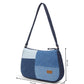 Upcycled Eco Friendly Denim Jeans Mosaic Baguette Bag - Dwij - 