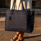 Upcycled Eco Friendly Denim Jeans Striped Laptop Tote - Dwij