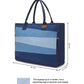 Upcycled Eco Friendly Denim Jeans Striped Laptop Tote - Dwij - 