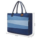 Upcycled Eco Friendly Denim Jeans Striped Laptop Tote - Dwij - 