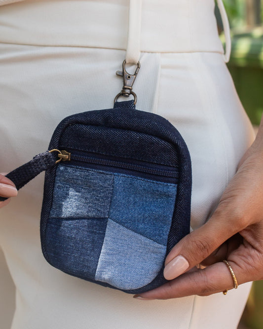 Upcycled Eco friendly Patched Coin Pouch - Dwij