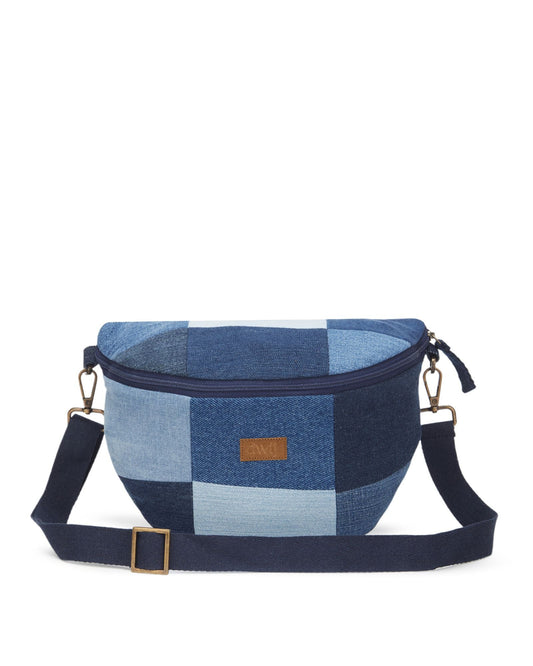 Upcycled Eco friendly Patched Fanny pack/Waist Pouch - Dwij - 