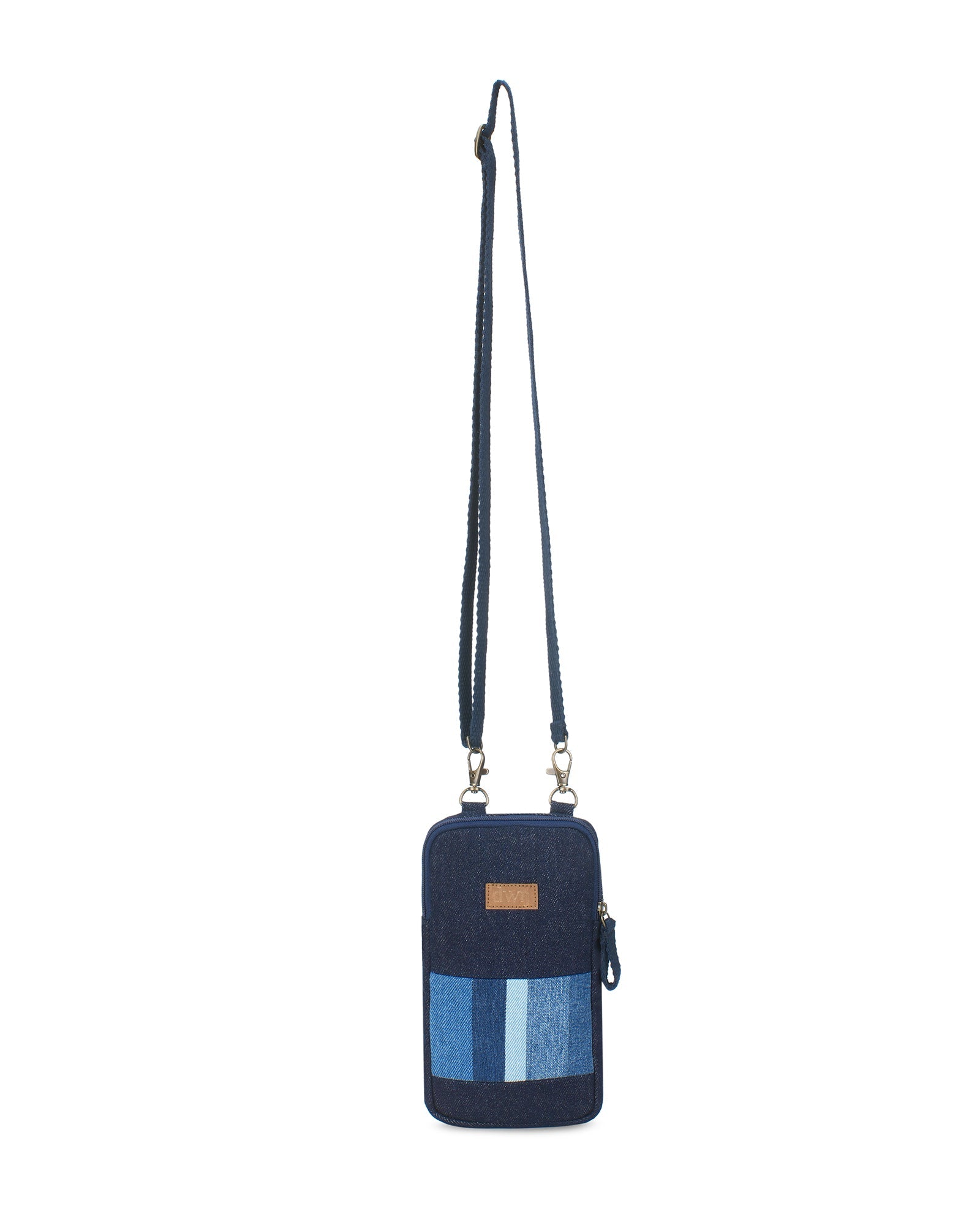 Upcycled Eco Friendly Unisex Offbeat Striped Bottle Holder with Mobile Sling - Dwij -