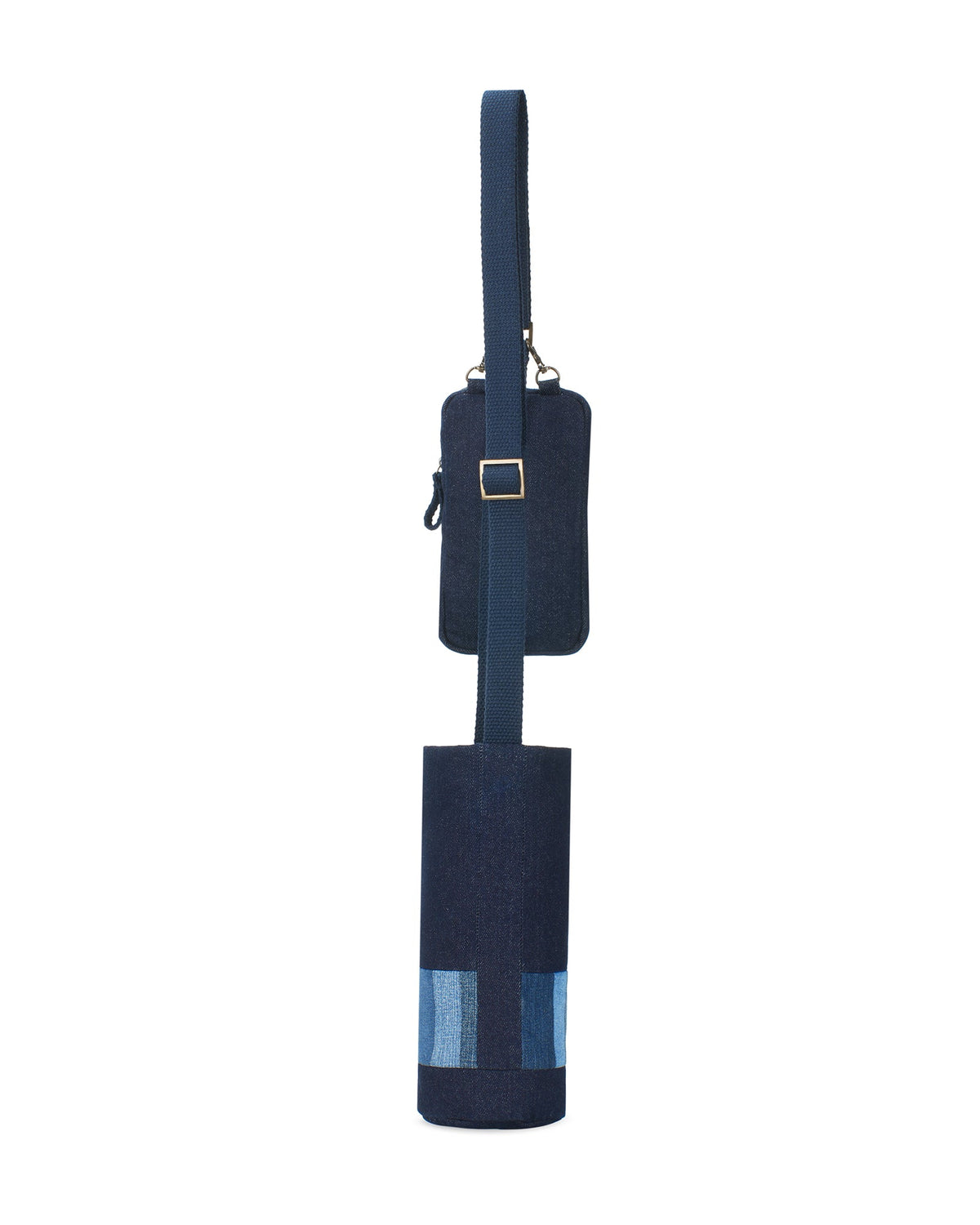 Upcycled Eco Friendly Unisex Offbeat Striped Bottle Holder with Mobile Sling - Dwij -