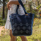 Upcycled Kantha Hand Embroidered Denim Large Tote Bag