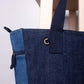 Upcycled Kantha Hand Embroidered Denim Large Tote Bag