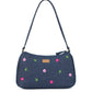 Upcycled Hand Embroidered Daisy Denim Baguette Bag (Large) - Dwij -