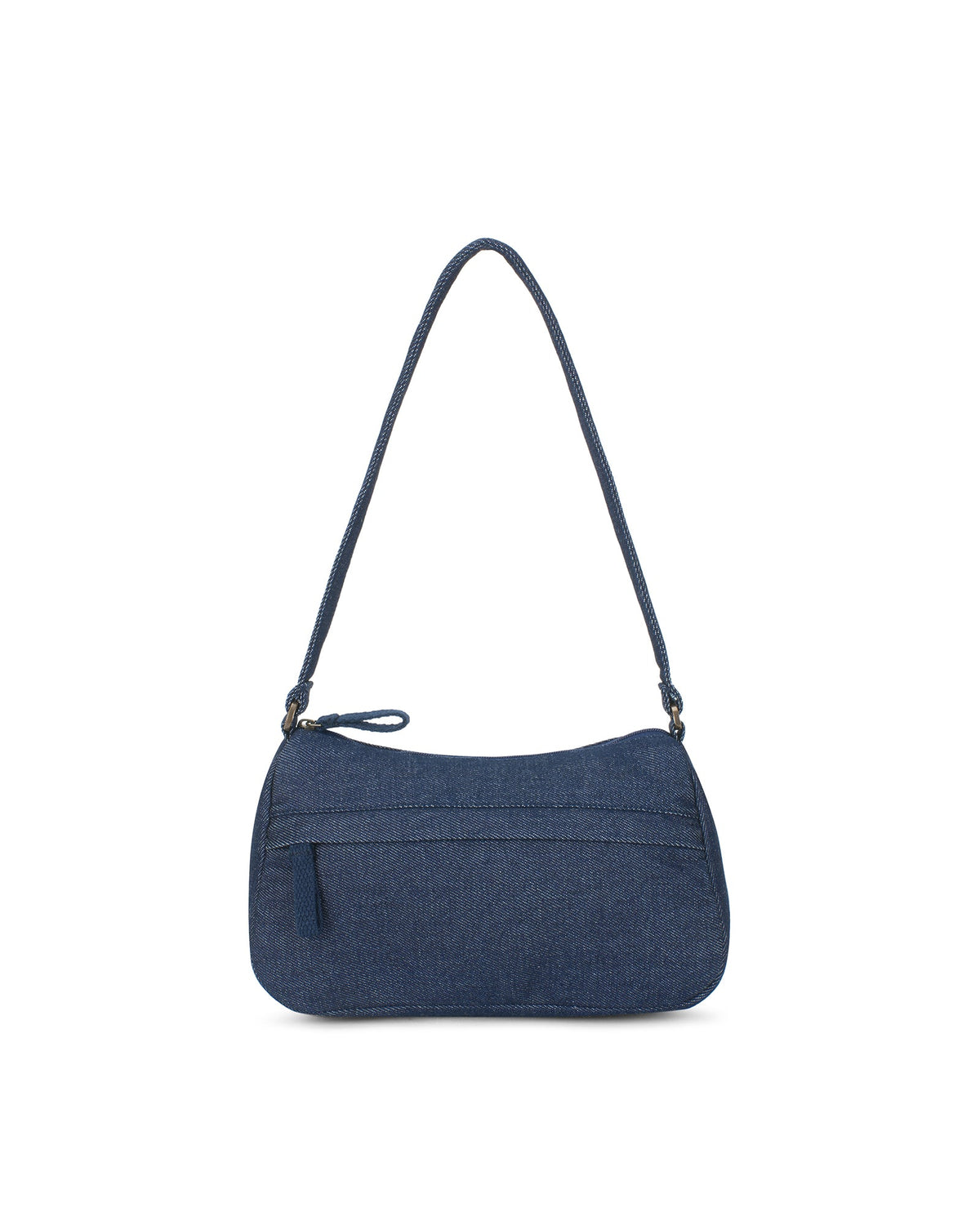 Upcycled Hand Embroidered Daisy Denim Baguette Bag (Small) - Dwij -