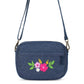 Upcycled Hand Embroidered Flower Woman Crossbody Sling Bag - Dwij -