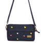 Upcycled Hand Embroidered Heart 2 - in - 1 Wallet Sling Bag - Dwij - 