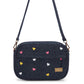 Upcycled Hand Embroidered Heart Woman Crossbody Sling Bag - Dwij - 