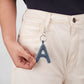 Upcycled Hand Embroidered Jeans Letter Charm - Dwij - 