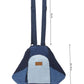 Upcycled Handcrafted Denim Jeans Blue Convertible Tote Bag - Dwij - 