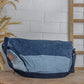 Upcycled Handcrafted Denim Jeans Blue Convertible Tote Bag - Dwij