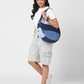 Upcycled Handcrafted Denim Jeans Blue Convertible Tote Bag - Dwij - 