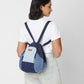 Upcycled Handcrafted Denim Jeans Blue Convertible Tote Bag - Dwij - 