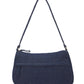 Upcycled Handcrafted Denim Jeans Blue Striped Baguette Bags - Dwij - 