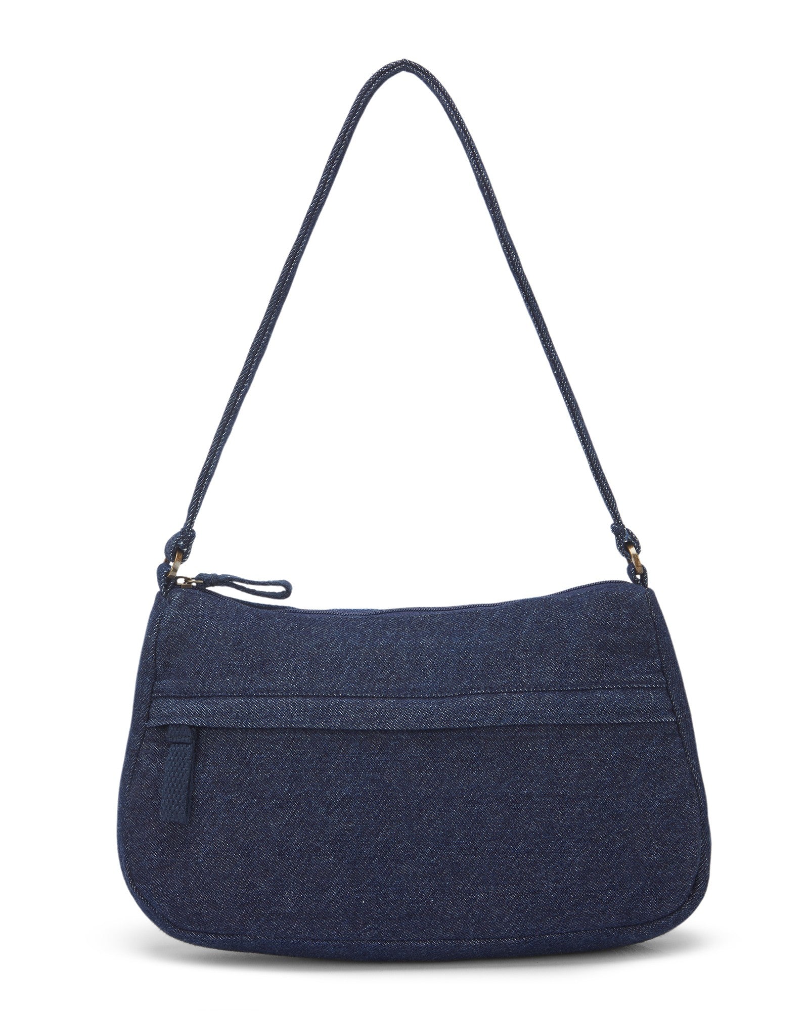 Upcycled Handcrafted Denim Jeans Blue Striped Baguette Bags - Dwij - 