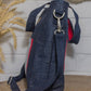 Upcycled Handcrafted Denim Jeans Blue Women's Office Tote Bag - Dwij