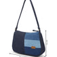 Upcycled Handcrafted Denim Jeans Colour - blocked Baguette - Dwij - 