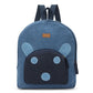 Upcycled Handcrafted Denim Jeans Mini Travel Backpack Bag - Dwij - 
