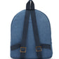 Upcycled Handcrafted Denim Jeans Mini Travel Backpack Bag - Dwij - 