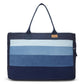 Upcycled Handcrafted Denim Jeans Ocean Laptop Tote - Dwij - 