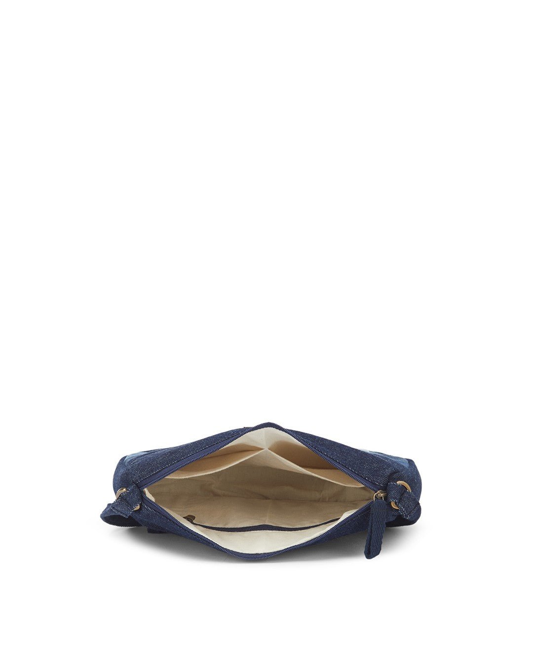 Upcycled Handcrafted Denim Jeans Patched Baguette Bag - Dwij - 