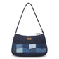 Upcycled Handcrafted Denim Jeans Patched Baguette Bag - Dwij - 