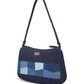 Upcycled Handcrafted Denim Jeans Patched Baguette Bag - Dwij - 