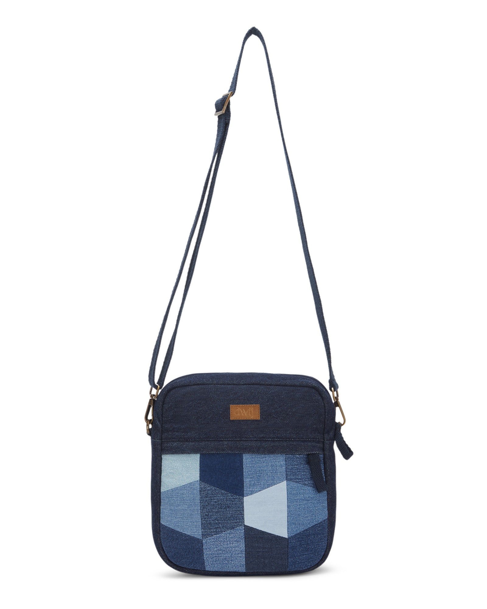 Upcycled Handcrafted Denim Jeans Patched Breakfree Sling - Dwij - 