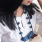 Upcycled Handcrafted Denim Neckpiece Sundari - Dwij