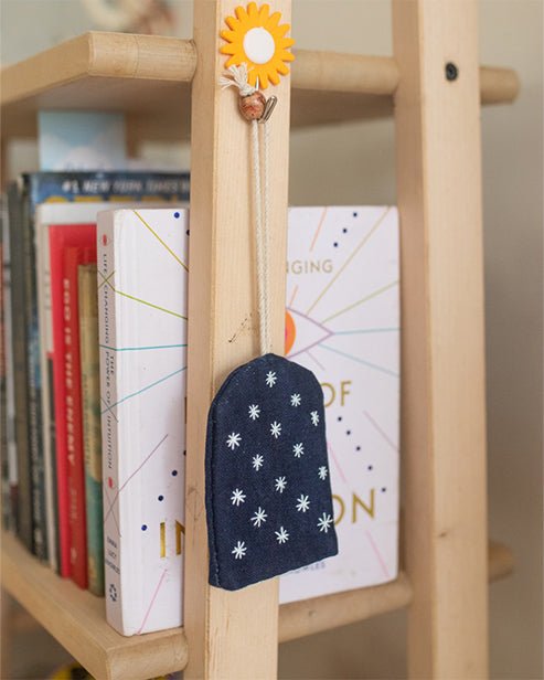 Upcycled Handcrafted Jeans Keychain Holder - stars - Dwij - 