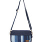 Upcycled Handcrafted Offbeat Striped 2 - in - 1 Wallet Sling Bag - Dwij - 