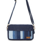 Upcycled Handcrafted Offbeat Striped 2 - in - 1 Wallet Sling Bag - Dwij - 