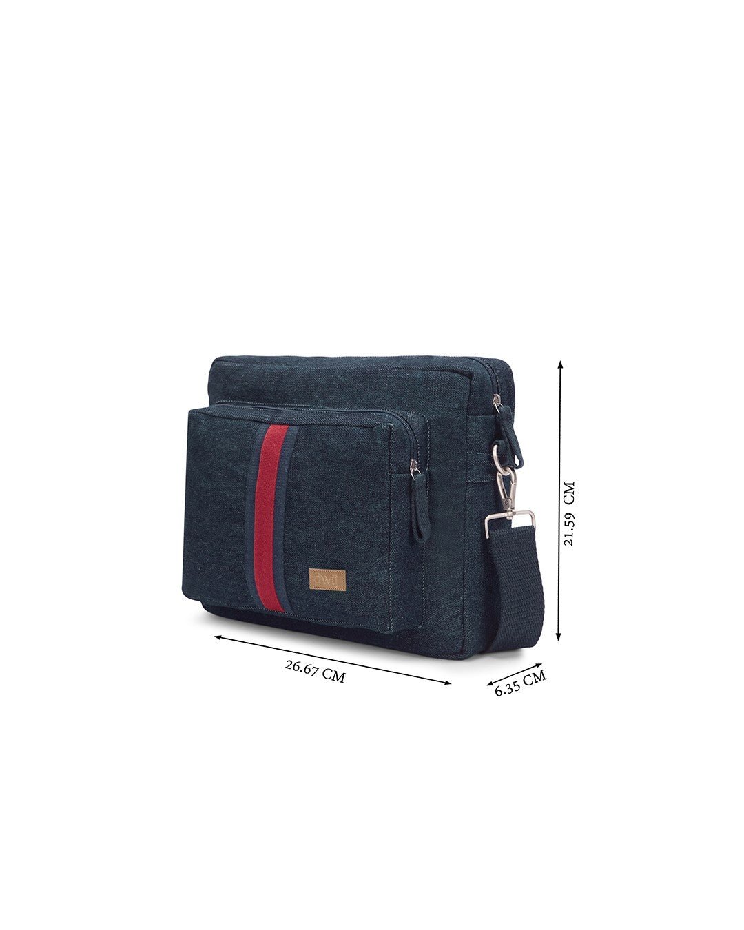 Upcycled Handcrafted Unisex Crossbody Office Sling Bag - Dwij - 