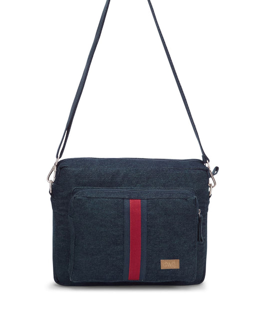 Upcycled Handcrafted Unisex Crossbody Office Sling Bag - Dwij - 