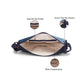 Upcycled Handcrafted Unisex Denim Jeans Patched Crescent Sling Bag - Dwij - 