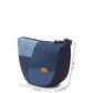 Upcycled Handcrafted Unisex Denim Jeans Patched Crescent Sling Bag - Dwij - 